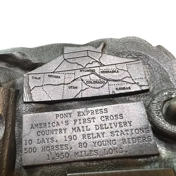 Vintage Dart Pony Express Collector’s Edition Pewter Belt Buckle - Picture 12 of 12
